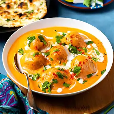 Malai Kofta at Indian Food Corner - Creamy Tomato Curry with Cottage Cheese Balls